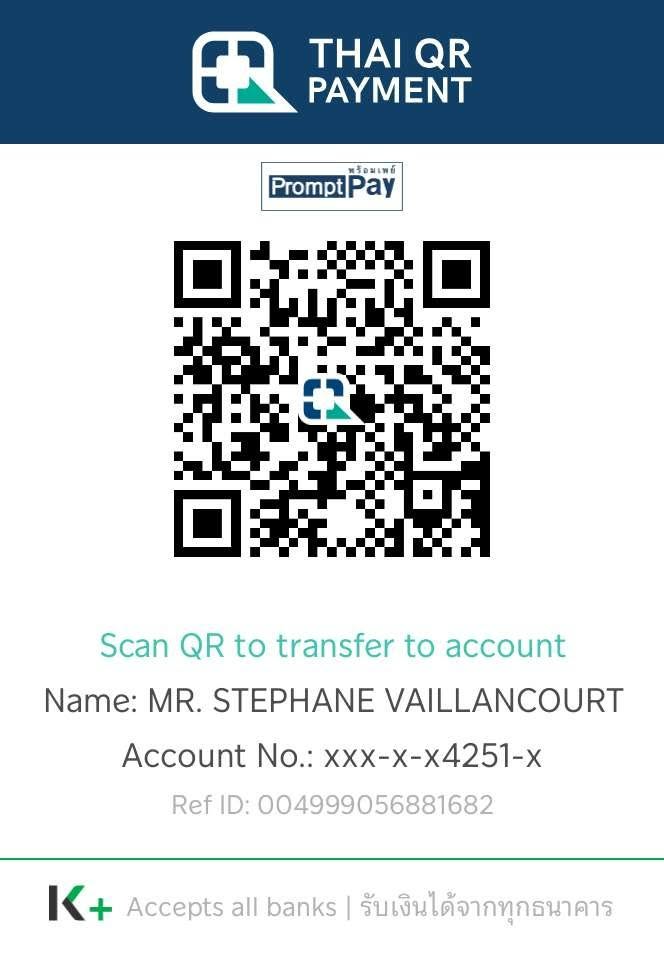 PromptPay QR code for the 500 THB Bangkok Founders and Investors attendance fee